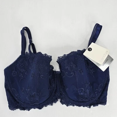 Sujetador Bendon Fleurette Balconette Talla 16E Nuevo Con Etiquetas Azul Medieval  Foto 1 de 4