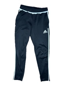 Adidas ClimaCool Black W/ White Stripe Track Pants Size Medium - Picture 1 of 7