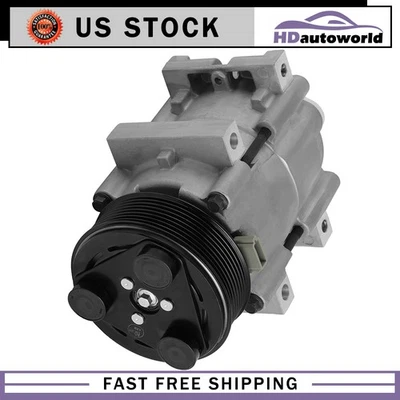 AC Compressor fit for Ford E-350 Econoline Club E-450 Econoline Super Duty 7.3L - Image 1 of 4