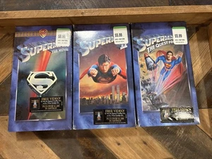 Superman VHS Lot 3 Sealed 2001 Special Edition The Movie II IV Christopher Reeve - Picture 1 of 7