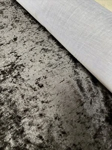 Polsterstoff Samtoptik Schwarz 27m Rolle - Bild 1 von 4