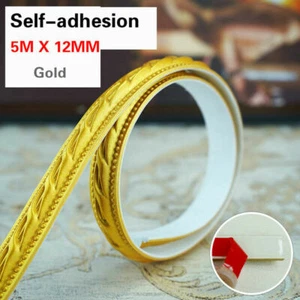 5M Wall Skirting Border Sticker Self-adhesive 3D Waist Line PVC Wallpaper Decor - Picture 1 of 13