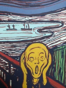 ANDY WARHOL SCREAM ( EDVARD MUNCH), WITH DEEP NUMBER 12 (LEO CASTELLI , NEW YORK - Picture 1 of 11