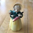 Antique Porcelain German figurine of Lady with Parasol + Posy Hertwig & Co 1914