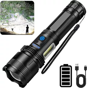 Super hell 100000Lumen Taktische Taschenlampe LED XHP70 Militär Wiederaufladbar - Bild 1 von 12