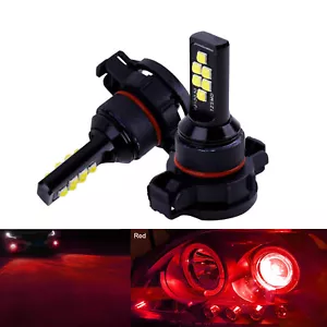 2x H16 9009 5202 LED Bulbs Fog Driving Lights DRL Lamp Red High Power Bright - Foto 1 di 9