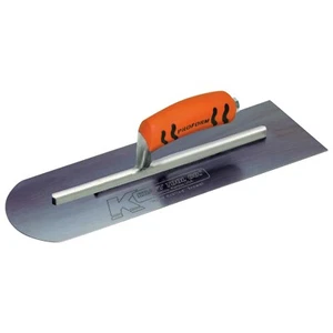 Paleta de acabado de hormigón azul de acero azul de 14"" x 4"" herramienta Kraft redonda delantera/cuadrada - Imagen 1 de 1
