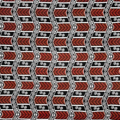 Tela Estampado Africano Tono Tierra 100% Algodón Natural 44/45" Ancho 998367-1 Foto 1 de 4