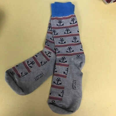 Hot Sox 男女通用锚船袜一对适合 7-9 码 — 第 1/3 张图片