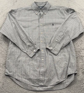 Ralph Lauren Mens Yarmouth Shirt 16 32/33 Pinpoint Oxford Herringbone Gray - Picture 1 of 11