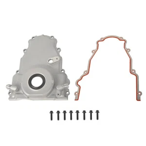 Cubierta de cadena de distribución de motor delantero para LS Gen 4 con accesorio de drenaje de aceite doble turbo de 10 AN - Imagen 1 de 12