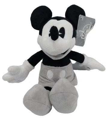 Disney Parks Mickey Mouse Black White Gray Plush Doll 25cm - image 1 of 4