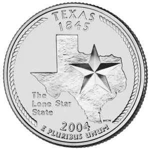 2004 D Texas State Quarter. Uncirculated from US Mint Roll - Picture 1 of 3