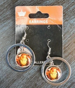 Iron Man/St. Louis Cardinals, Hypoallergenic, Dangle/Drop, Pierced Earrings  - Picture 1 of 7