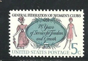 USA EFO S1316 Women's Clubs 5 cent 1966 issue 1 mm red & blue color shift - Picture 1 of 1