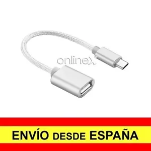 Cable Adaptador OTG USB Hembra a USB 3.1 Tipo C Macho Cable Nylon 16 cm a3382 - Imagen 1 de 1