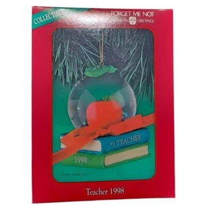 American Greetings Vergissmeinknoten Lehrerbücher Apfel Urlaub Weihnachtsschmuck - Bild 1 von 4