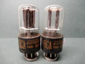 RCA Parallel Black Plate 6SN7 Tubi Aspirazione (2) Amplitrex Testato 88/80% 96/96% Gm - Foto 1 di 4