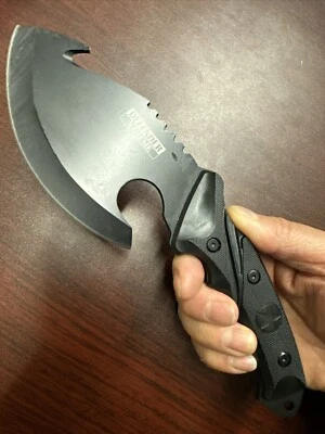 Cuchillo de caza de punta de clip táctico de hoja fija de 10,5” con funda de ABS Foto 1 de 4