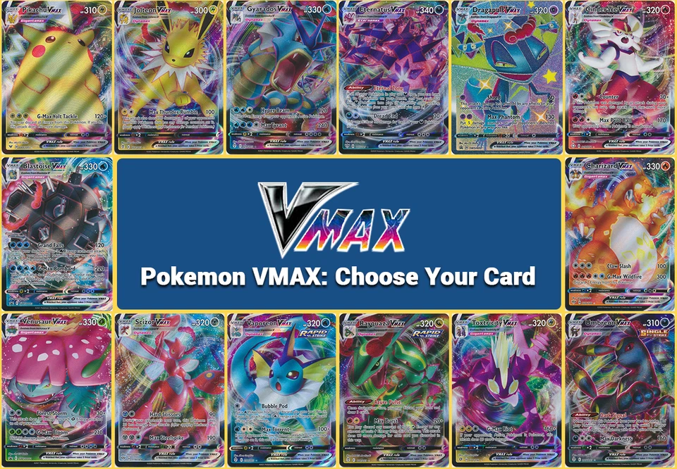 Pokemon VMAX - Choose Your Card - All Available, Ultra Rare, Full Art Holo TCG - Image 1 of 4