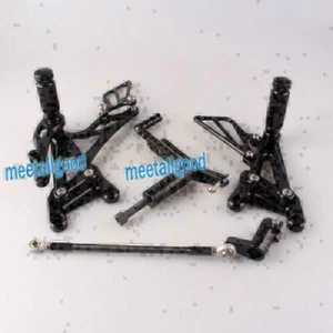 CNC Rear Sets Rearsets Footrest Foot Rest Pegs fit Yamaha YZF R1 2007 2008 Black - Picture 1 of 6