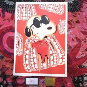 death nyc world limited 100 pieces Snoopy Yayoi Kusama pumpkin Art poster - Picture 1 of 5