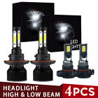 6000K 4x LED Headlight High Low Beam Fog Light kit For Dodge Caliber 2007-2012