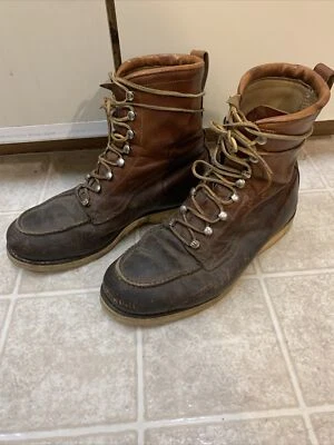 Botas de senderismo de cuero vintage para hombre talla 10 Foto 1 de 4