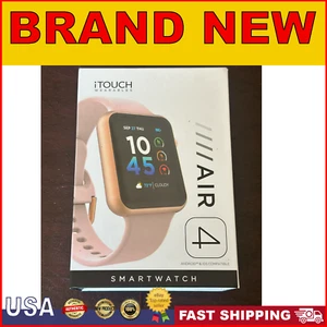iTouch Air 4 Smartwatch Fitness Heart Rate, Custom Face, 100+ Sports, Bluetooth - Picture 1 of 1