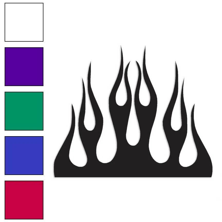 STICKER*PIMP Fire Splash Flames, Vinyl Decal Sticker, Multiple Colors & Sizes #1331