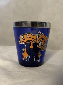 University Of Kentucky Wildcats Acero Inoxidable Shot Glass Etiqueta Logo Reino Unido Fan - Imagen 1 de 9