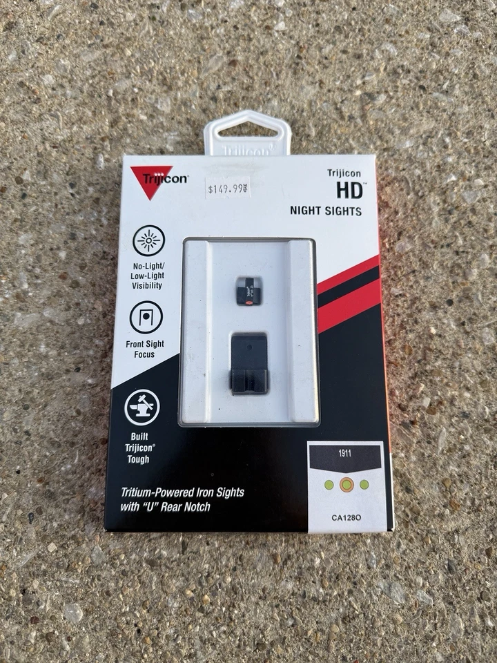 Trijicon HD Night Sight Set 1911 Novak Cut Models Orange Front (CA128O) - 600527 - Image 1 of 4