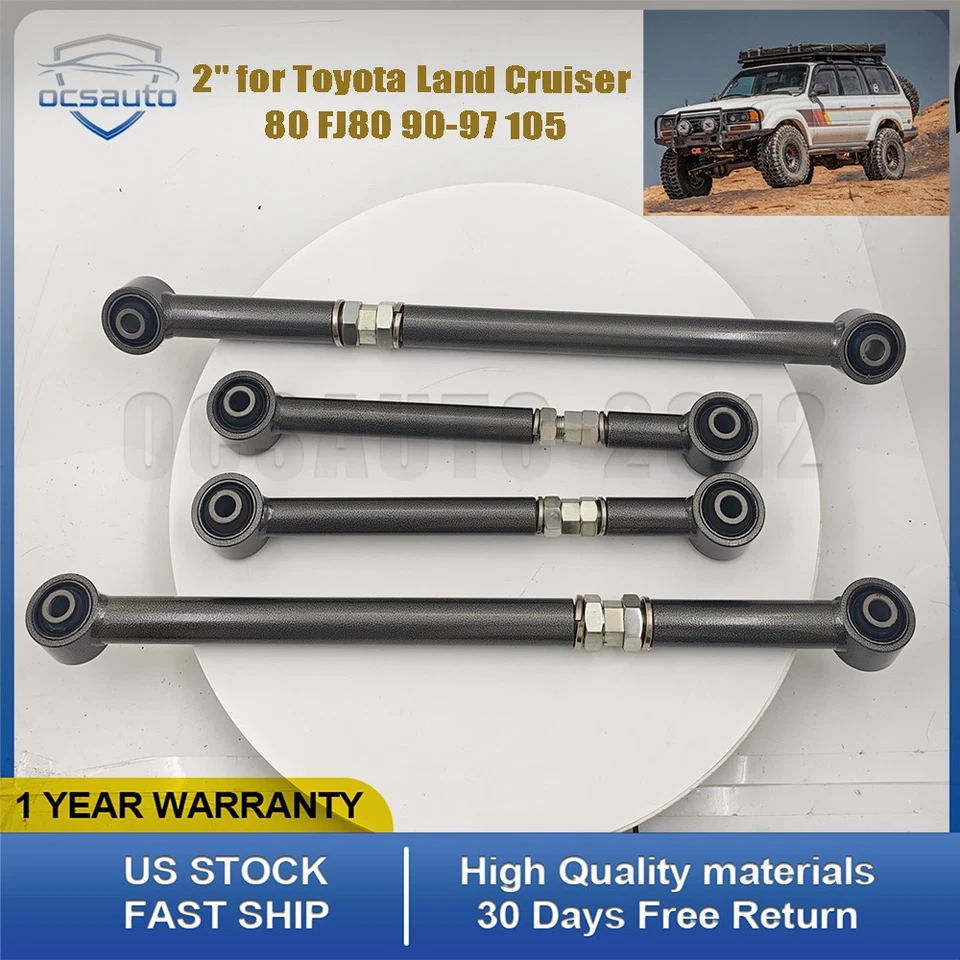 Adjustable Trailing Arm Lift Up 2" For Toyota Land Cruiser 80 FZJ80 1990-97 105 Foto 1 de 4