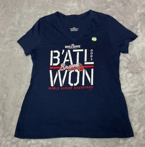 Atlanta Braves 2021 World Series Champions "B'ATL Won" Damen Large T-Shirt Neu - Bild 1 von 7