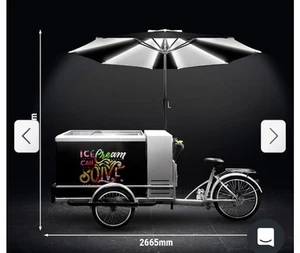 Neues Nicht Gebrauchtes Eisfahrrad Mit LED Licht  Schirm Und 7 Eisbehältern - Bild 1 von 5