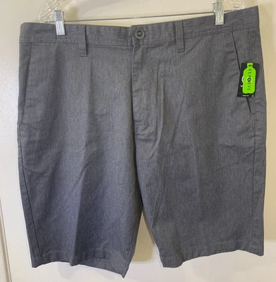 Volcom Men’s Frickin Modern Straight Chino Shorts, Grey, Size 38 - New With Tags - Image 1 of 4