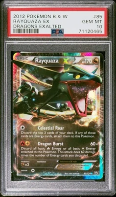 2012 POKEMON BLACK & WHITE DRAGONS EXALTED #85 RAYQUAZA EX PSA 10 - Image 1 of 2