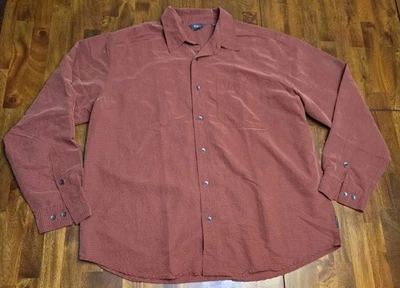 Royal Robbins Desert Pucker Dry Button Up Shirt Men XL Brick Check Classic Fit - Image 1 of 4