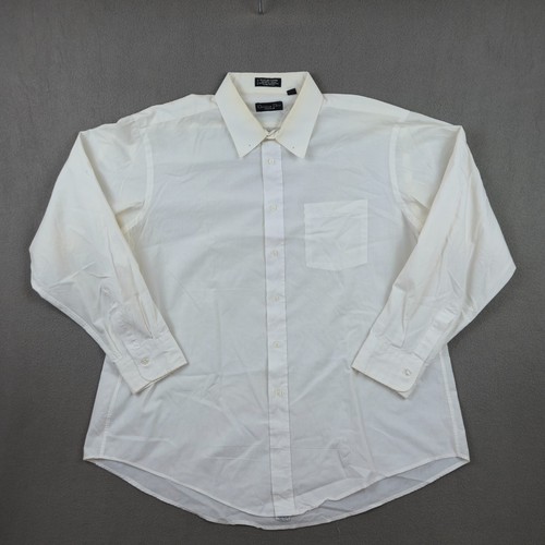 Camicia vintage Christian Dior Monsieur misto cotone uomo 17 5 bianca formale USA