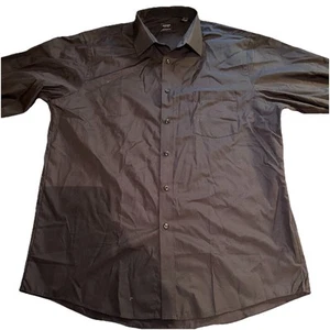 Arrow Men's Dress Shirt Black Regular Fit Long Sleeved 16/16.5 34/35 - Picture 1 of 17