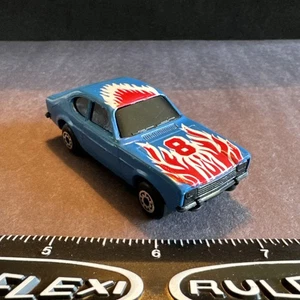 1985 Matchbox Super GT Ford Capri Flames Blue Body Classic Retro BR 37/38 - Picture 1 of 12