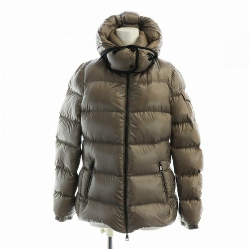 Moncler BERRE GIUBBOTTO piumino manica lunga zip cappuccio nylon 2 L marrone
