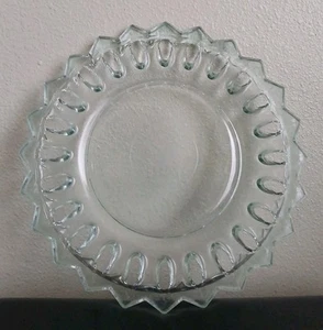 VTG Heavy Clear/green Tray,cut Glass 12¾" RJ - Picture 1 of 6