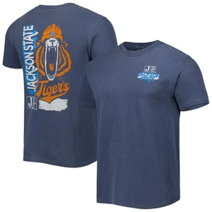 Men's Navy Jackson State Tigers Retro Comfort Color T-Shirt - Picture 1 of 3