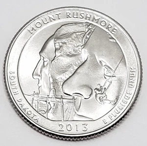 2013 P MOUNT (MT)  RUSHMORE QUARTER AVE CIRCULATED **FREE SHIPPING** - Picture 1 of 2