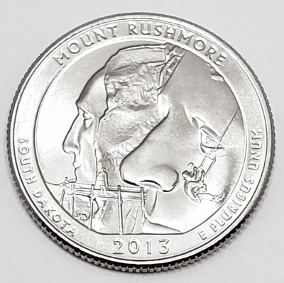 2013 P MOUNT (MT)  RUSHMORE QUARTER AVE CIRCULATED **FREE SHIPPING** - Image 1 of 2