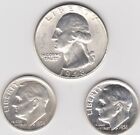 Three (3) Better Grade U.S. Silver Coins (1 Quarter And 2 Dimes)