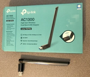 TP-LINK Archer T3U Plus - AC1300 Wireless Dual-Band USB Adapter - Wi-Fi - Photo 1/2
