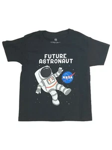 Hyper Space Boys Black Short Sleeve Future Astronaut Nasa Tee Shirt T-Shirt - Picture 1 of 1