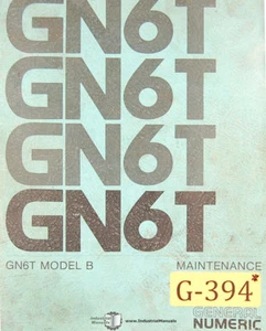 General Numeric GN6T Model B, Fanuc Maintenance Programming Manual - Picture 1 of 7